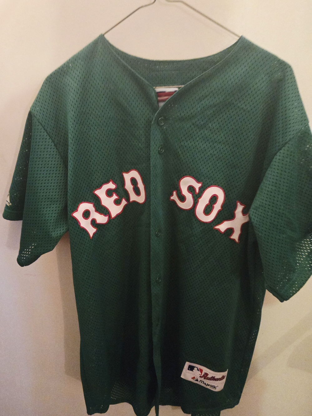 Vintage Made in USA Majestic Boston Red Sox St. Patrick's Day Green Jersey - Men